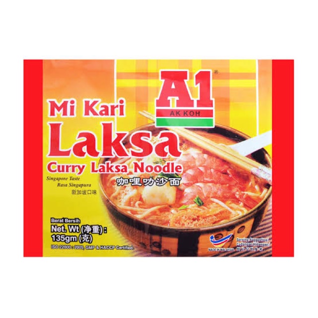 A1 INSTAN CURRY LAKSA NOODLE 135g