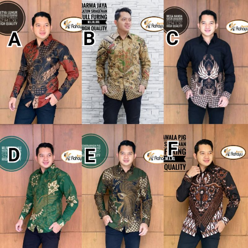 Batik Pria Lengan Panjang Reguler Fit Keris Modern Premium Baju Atasan Batik Cowok Original Prabusen