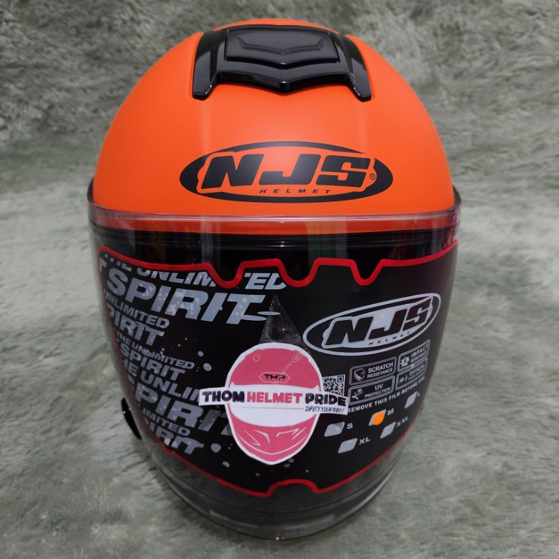 [TERLARIS] READY STOK NJS KAIROZ | NJS KAIROZ WHITE | NJS KAIROZ GREY | NJS KAIROZ SOLID | NJS KAIROZ BLACK | NJS KAIROZ BLUE | NJS KAIROZ RED | NJS KAIROZ GREEN | NJS KAIROZ STONE GREY DOFF | NJS KAIROZ PINK | KYT KYOTO | SARANG HELM-Orange