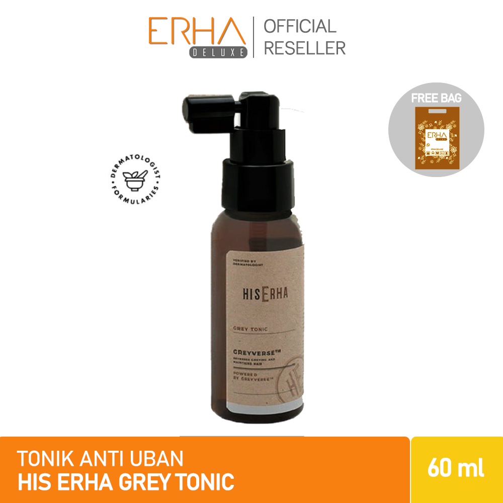 HIS ERHA Tonik Rambut Pria - Grey Tonic Anti Uban 60 ml