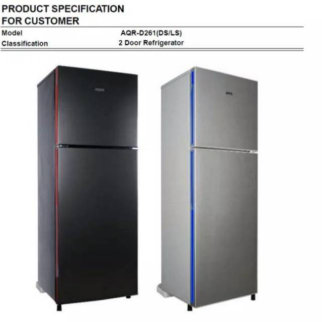 KULKAS AQUA  TERBARU TYPE AQR 261