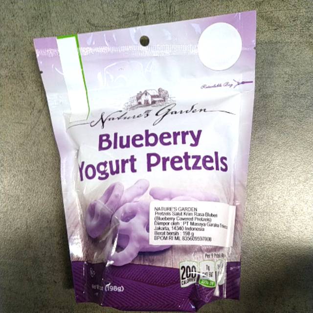 

nature's garden blueberry yogurt pretzels 198gr impor USA