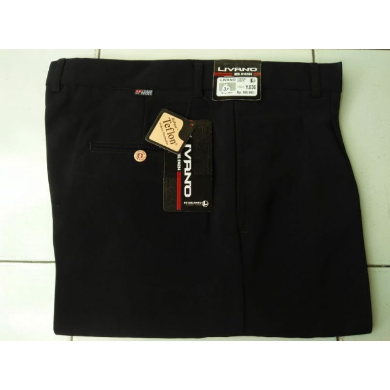 CELANA KANTOR FORMAL Khusus HITAM | REGULER BAHAN TWIST TEFLON| SIZE 33-38