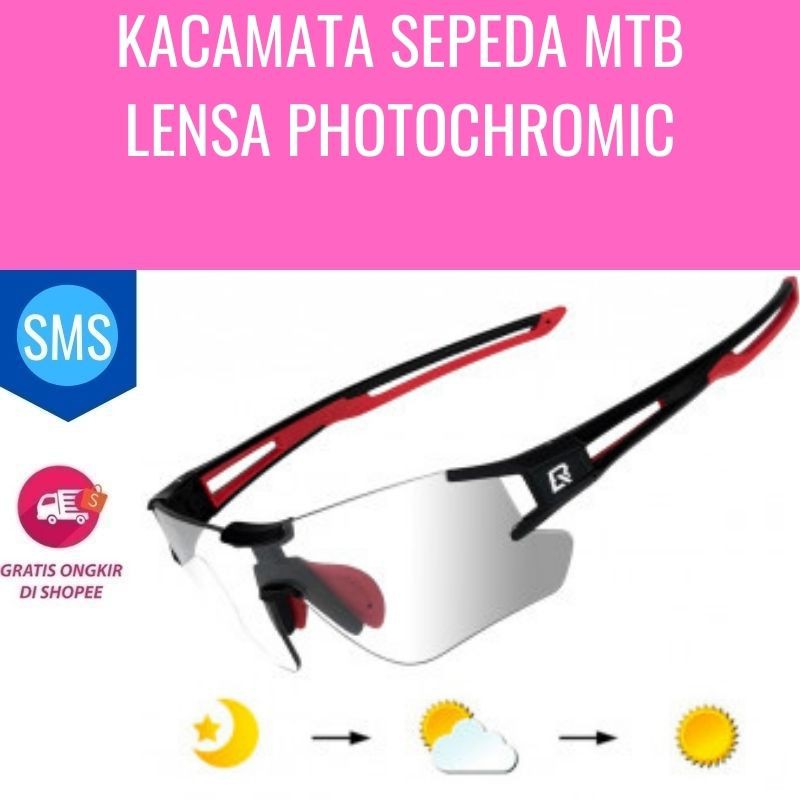Kacamata Sepeda MTB Lensa Photochromic Aksesoris Sepeda Gunung Olahraga