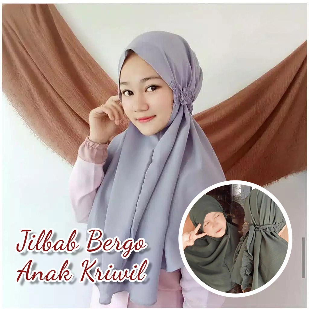 AV - HIJAB BERGO ANAK TALI KRIWIL DIAMOND PREMIUM TERMURAH FREE ONGKIR