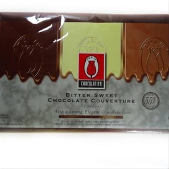 

Produk Terlaris Tulip Dark Chocolate Couverture Coklat 1Kg Bittersweet Chocolate 55% 006