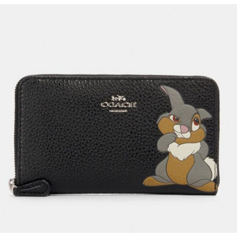 Disney X Coach Medium Zip Around Wallet With Thumper(93768)