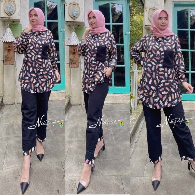 Setelan celana Zoya by Nio performance original