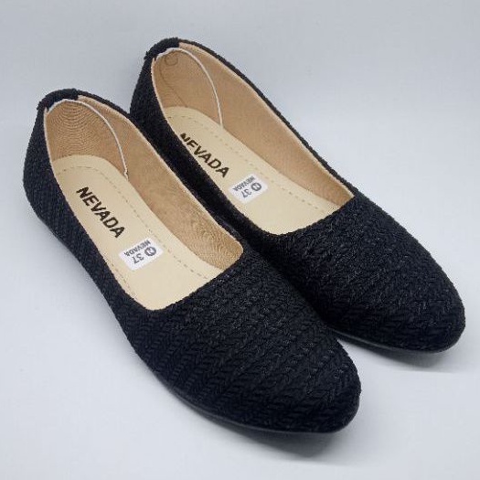 Terbaru flatshoes wanita rajut nevada | Sepatu flat shoes wanita murah