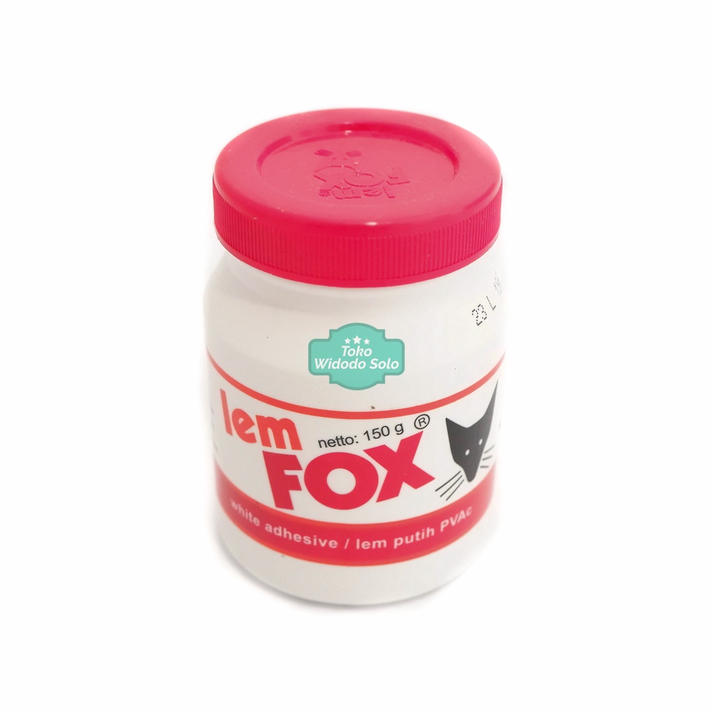 

Lem Fox White Adhesive PVAC 150 Gram Putih Slime Botol Plastik Putih Serbaguna Kertas Kayu Plamur Tembok - 1 Botol