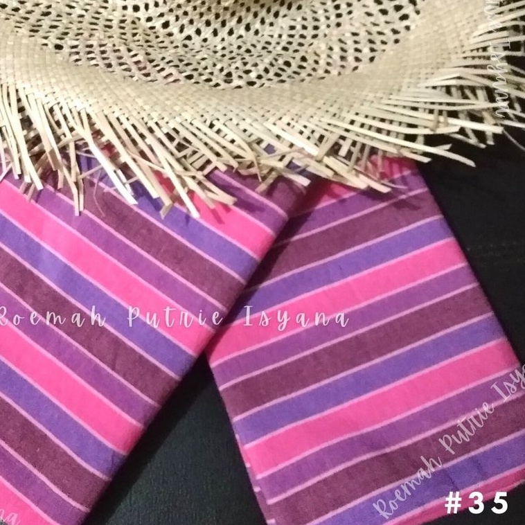 KAIN LURIK TENUN KATUN ORANGE PINK FUSCHIA,BUKAN BATIK, BUKAN PRINT, 2m,tebal utk sarung bantal sofa