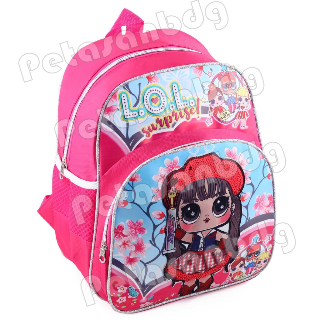 PTS - Ransel Sekolah Anak Sequin Karakter LOL SURPRISE - SAKURA - RANSEL LED MUSIK + FREE LUNCHBOX