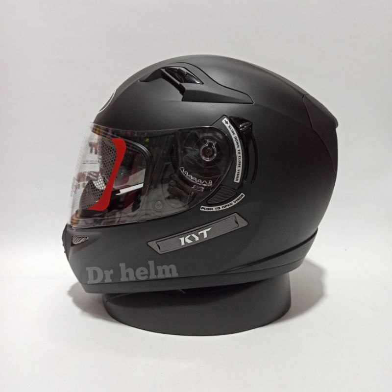 HELM KYT K2 RIDER SOLID BLACK DOFF HITAM DOF UKURAN BESAR XXL
