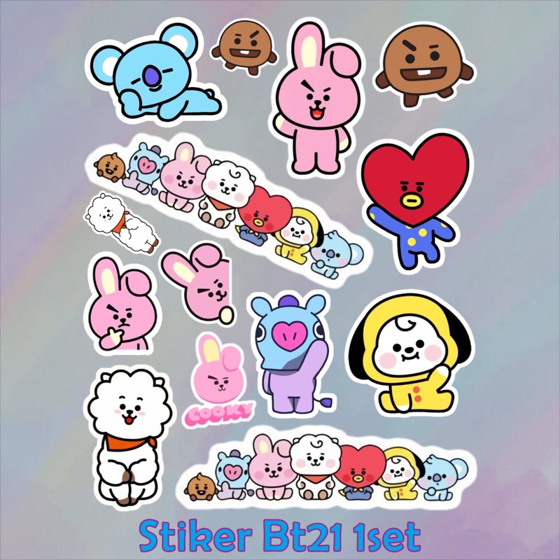 STICKER BT21 1SET A6 (FREE CUTTING)