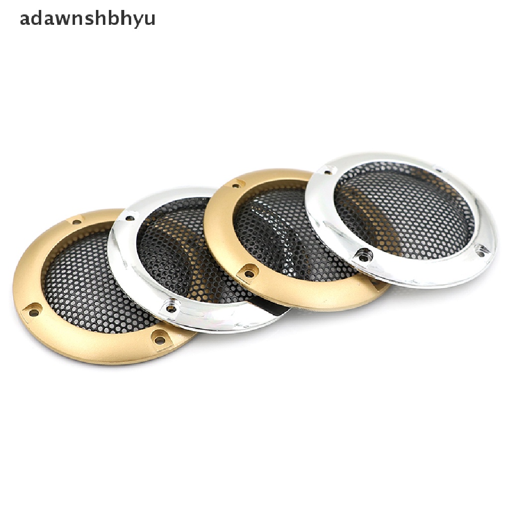 Adawnshbhyu 2pcs 2inci Penutup speaker Audio Lingkaran Hias metal mesh grille