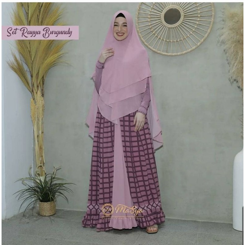SET RAYYA BURGUNDY by MADENIA SYAR'I / MASYA / MASYA SALE