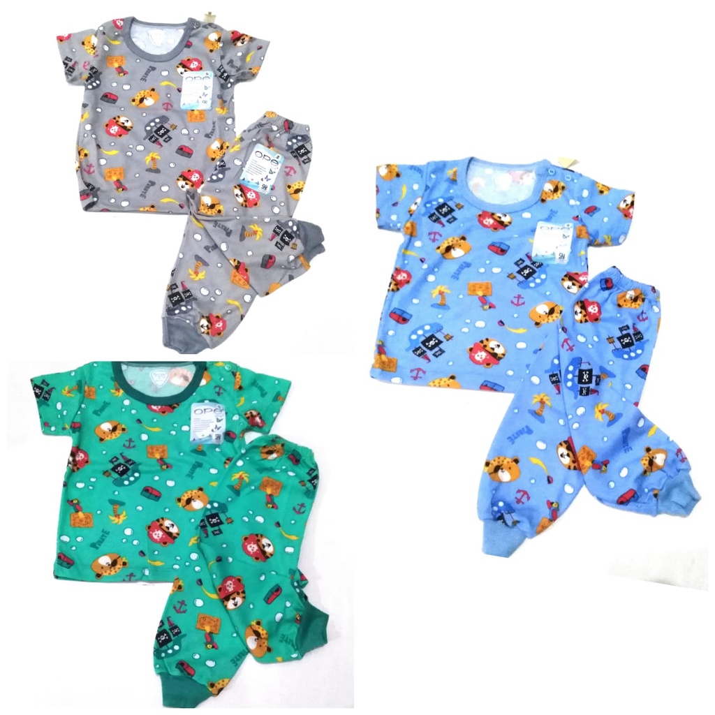 Setelan Baju Bayi Halus Pendek Panjang &quot;OP&quot; S,M dan L