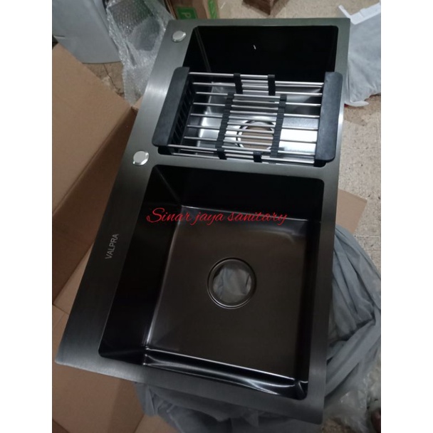 kitchen sink minimalis black 8245 SUS 304 &quot;ORIGINAL&quot; / kitchen sink model onan 8245 hitam