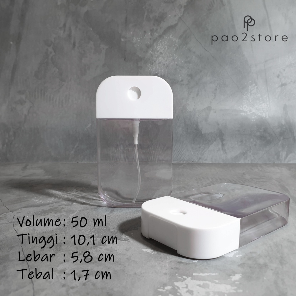 Botol Pocket Spray Hand Sanitizer 50ml REFILLABLE Plastik Card Kartu Parfum Gen 2