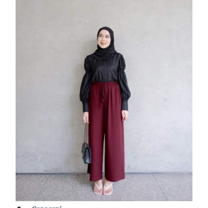 CELANA KULOT CRINCLE / KULOT HIGHWAIST / CELANA PANJANG / BAWAHAN WANITA / OOTD SIMPLE / KRINKEL