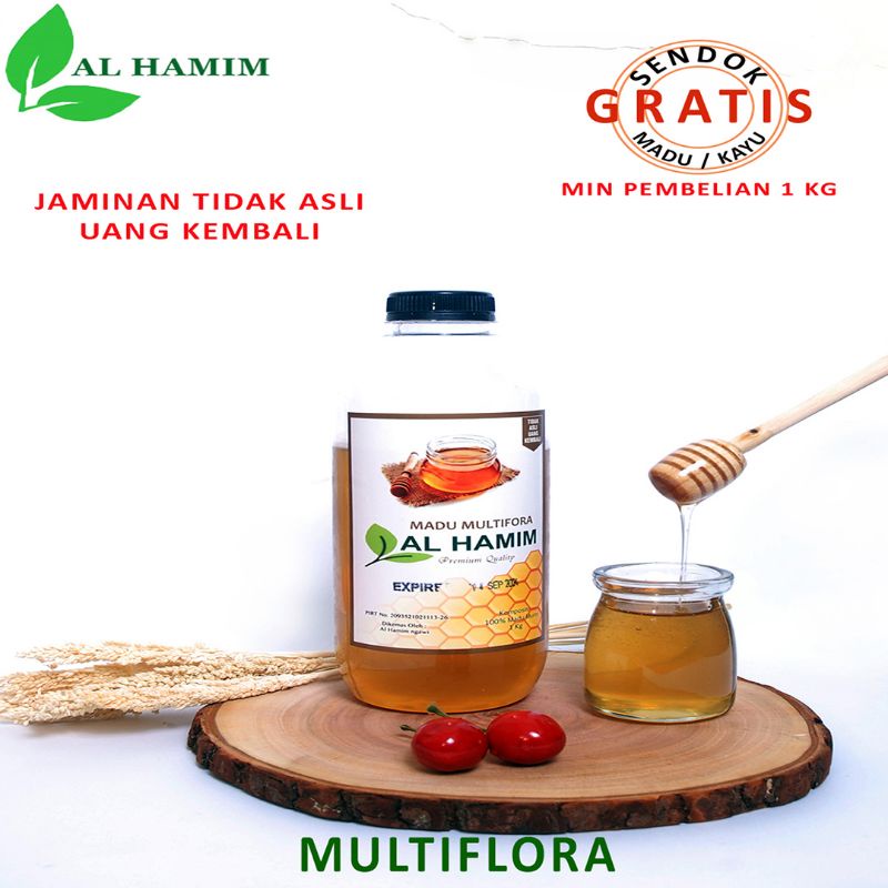 

Madu Murni Asli Multiflora Al Hamim 1 kg Grade A Variant Nektar 100% Alami Pure Natural