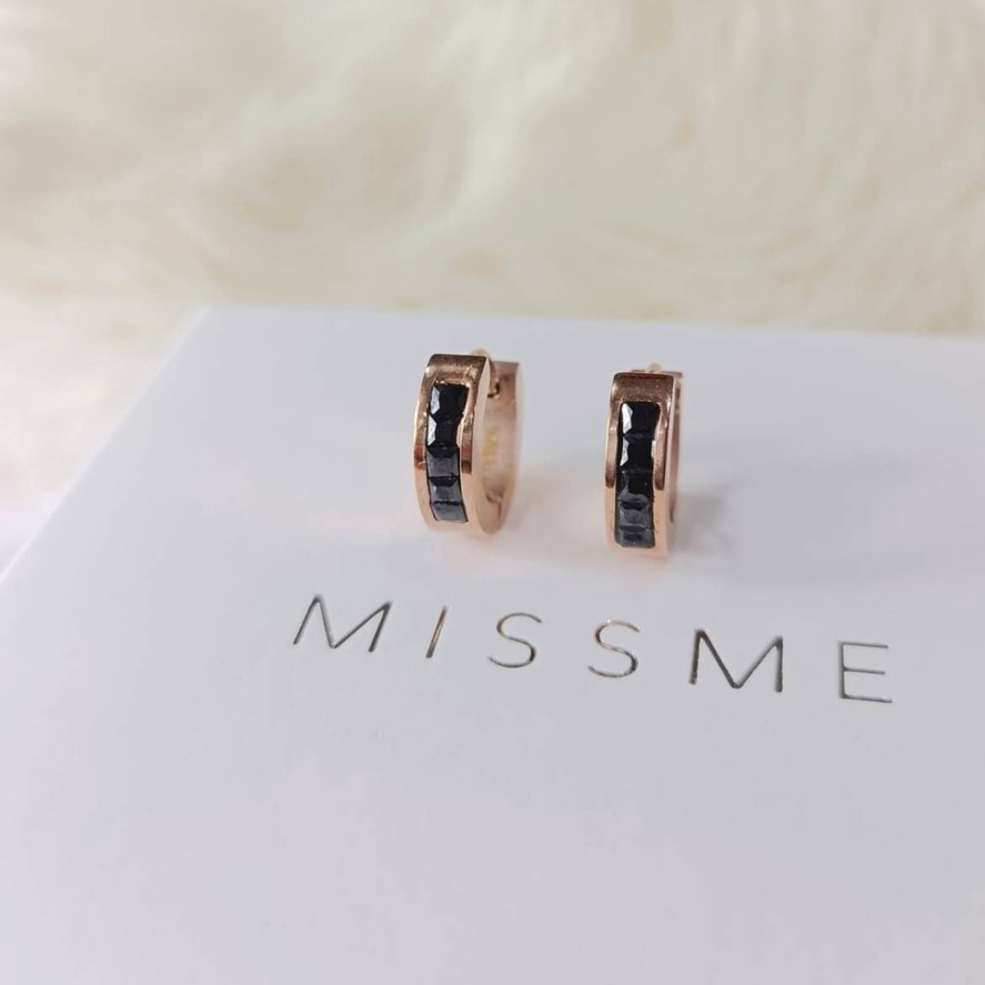 anting klip titanium simple minimalis + box