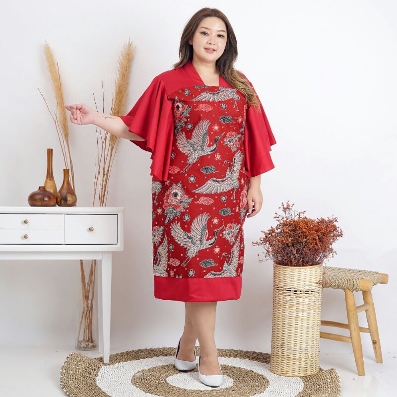 Akai Dress /Dress Batik Bigsize/Dress Batik Modern Jumbo