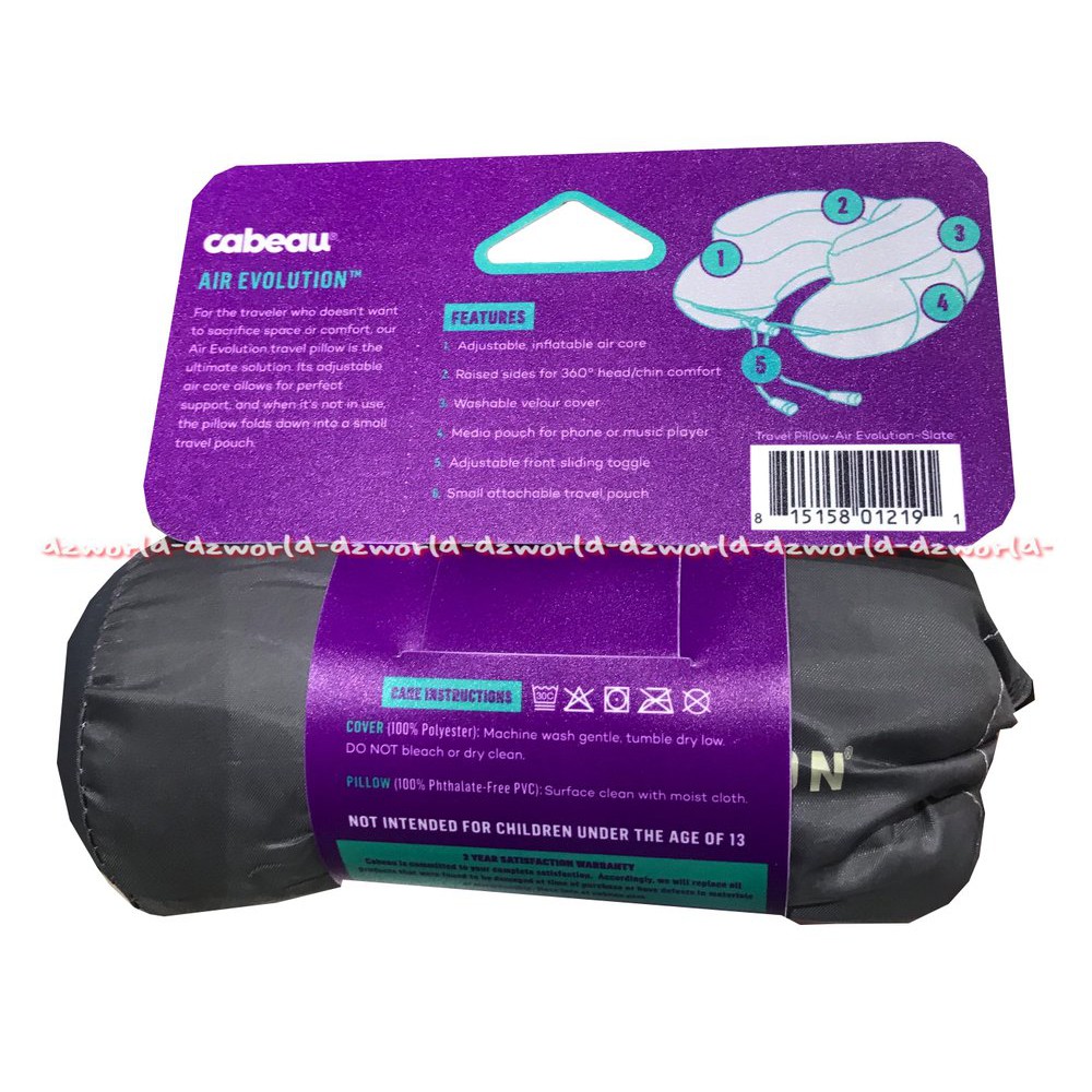 Cabeau Air Evolution Cushion Neck Bantal Leher Revolusioner Praktis