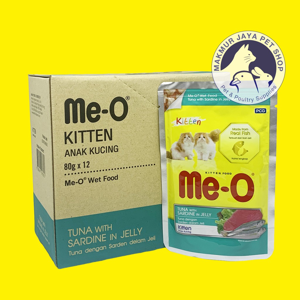 MeO Me-O Pouch KITTEN / Wet Cat Food / Makanan Kucing Basah 80gr