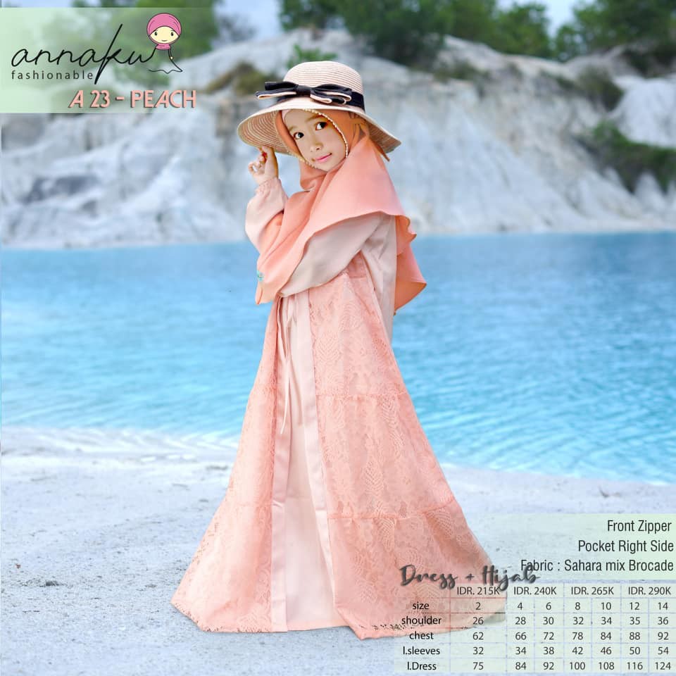 GAMIS MUSLIM ANAKKU SET HIJAB KIDS 23/GAMIS MUSLIM ANAK ENDOMODA/BY ENDOMODA 100% ORIGINAL