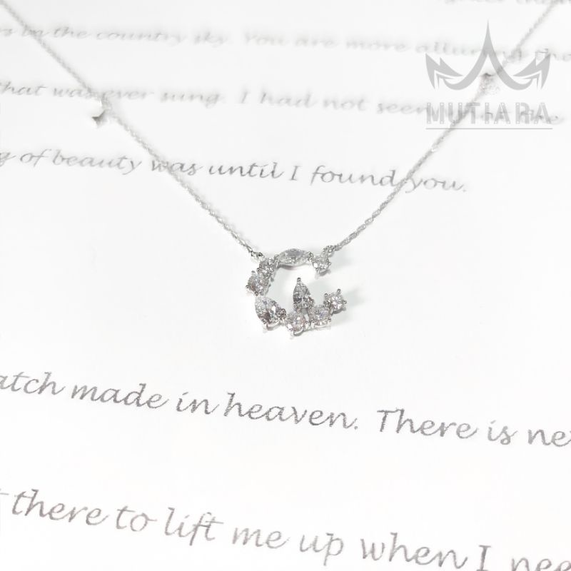 MUTIARA - Kalung Gita Aksesoris Fashion Korea Rhodium