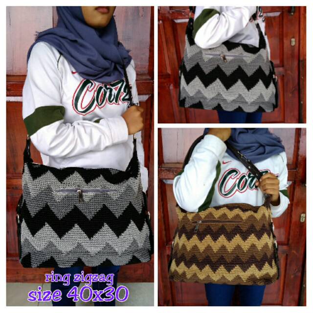 Tas rajut ring tribal