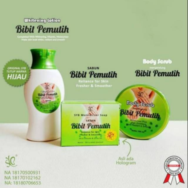 PAKET BIBIT PEMUTIH SYB 3in1 BPOM