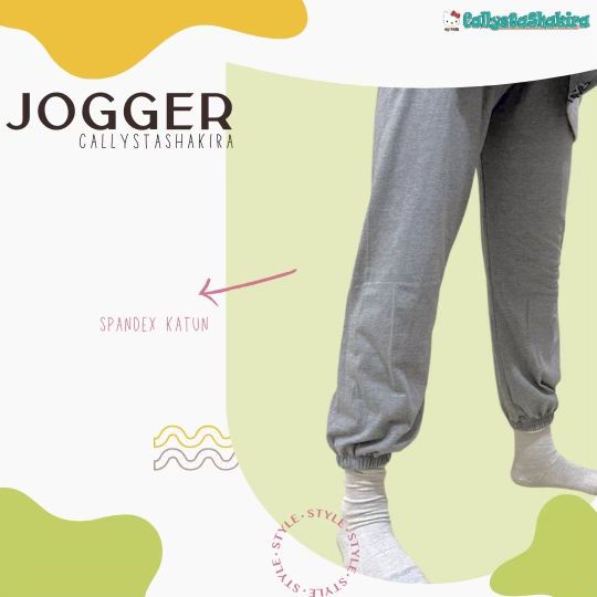 CALLYSTA JOGGER CELANA PANJANG ANAK JOGGER POLOS BAHAN KATUN ADEM 1-12 TAHUN