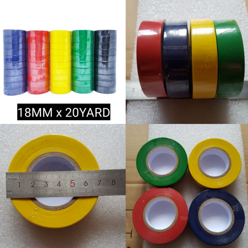 

Isolasi Listrik Warna 18mm x 20Yard Lengket Dan Kuat