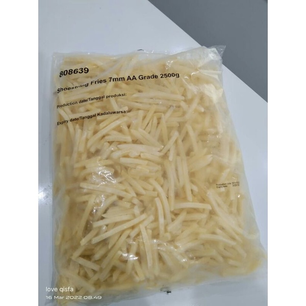 

KENTANG SHOESTRING CUT/CRINGKEL 2,5 kilo murah