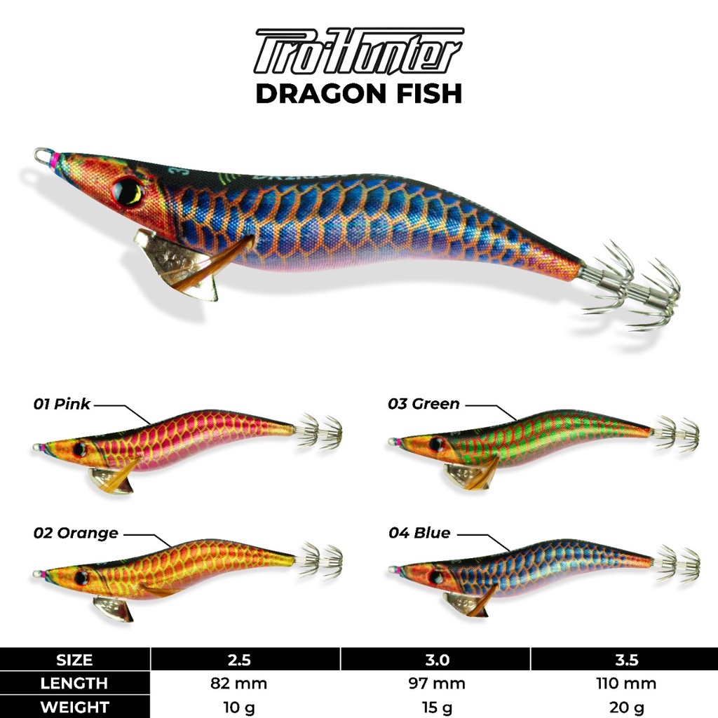UMPAN UDANG PRO HUNTER DRAGON FISH | UMPAN UDANG BERSISIK