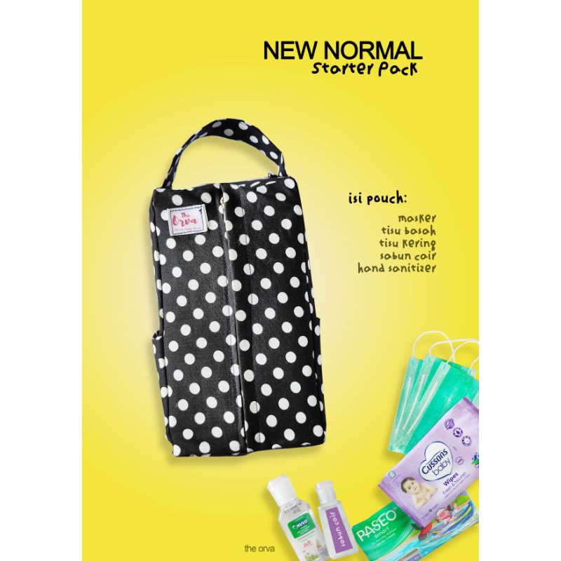 New Normal Kit Tas Tisu Perlengkapan Tas Makeup Tas Kosmetik