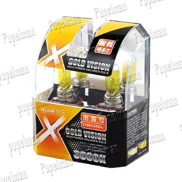 MICHIBA H11 3000K GOLD Bohlam Lampu Depan Kabut headlamp Foglamp Fog lamp KUNING Yaris Xtrail Vios