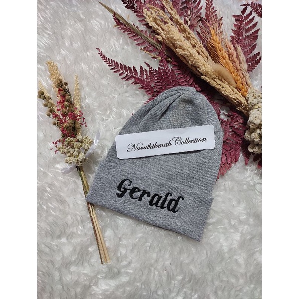 Kupluk anak GRATIS Custom bordir nama suka suka Usia 1-12 Tahun