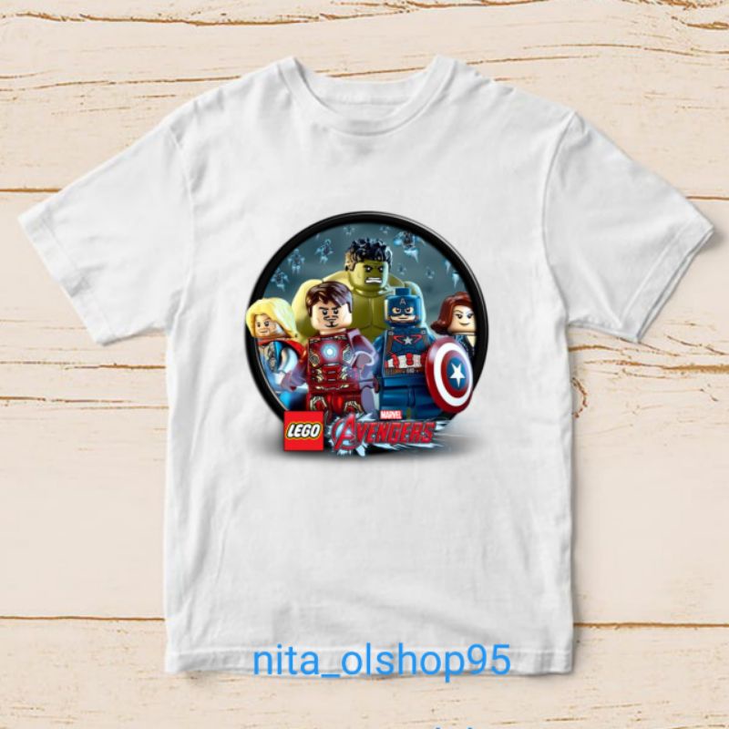 baju anak lego Marvel superhero kaos lego