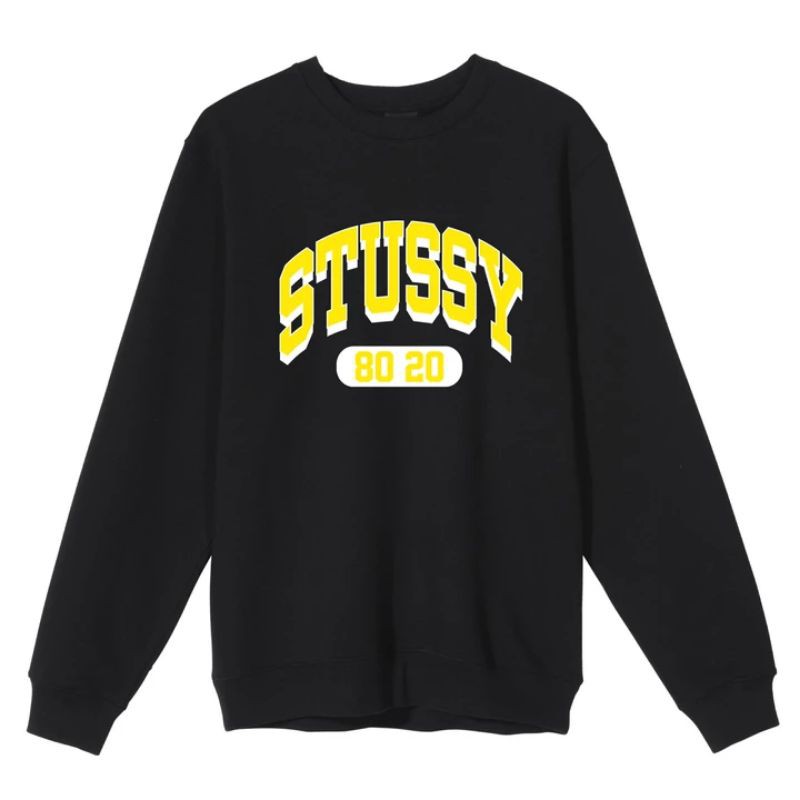 (S - 6XL) Crewneck STUSSY 80 20 OVERSIZE Sweatshirt Sweater STuSSY Tumblr Unisex BIGSIZE JUMBO XXL XXXL XXXXL 3L 4XL 5L 6L