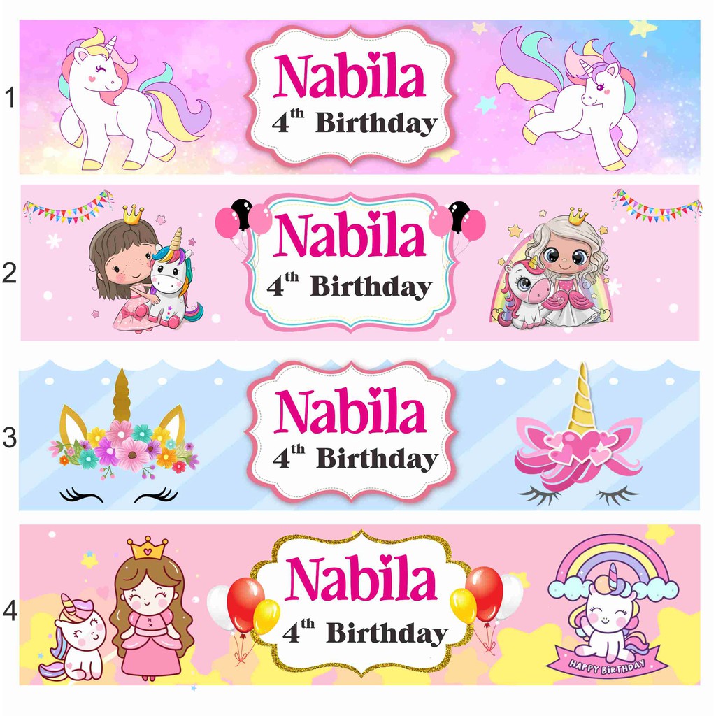 

Plastik Goodie Bag /Plastik Snack birthday/Label snack ulang tahun Unicorn