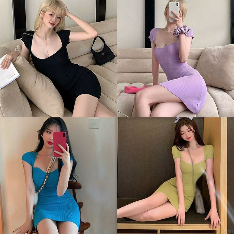 Dress Rajut Sexy Bodycon Import