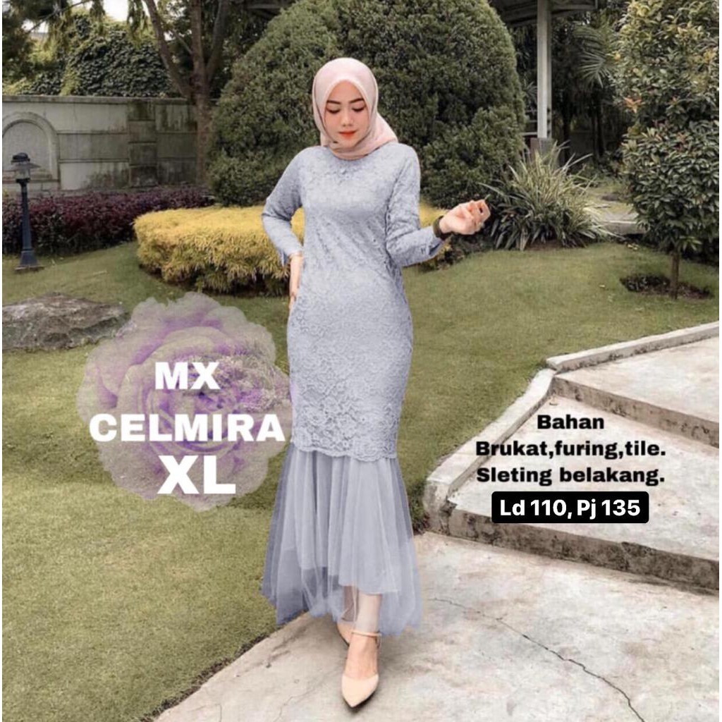 MAXI CELMIRA BRUKAT rD / MAXI DRESS BRUKAT DUYUNG SIZE M-L-XL