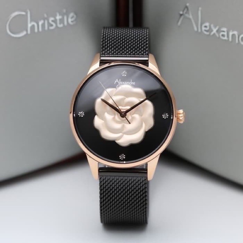 Jam Tangan Alexandre Christie 2723 AC 2723 AC2723 Ladies Tali stainless Mesin Baterai Original