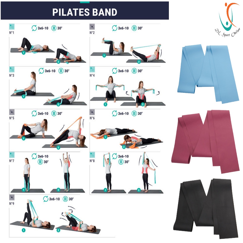 RESISTANCE BAND POLOS UNTUK LATIHAN GYM YOGA PRODUK IMPORT PITA ELASTIS PILATES 100 ORIGINAL