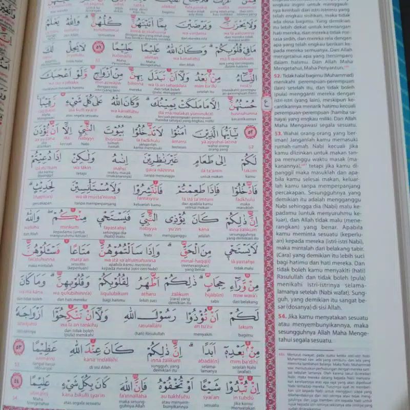 AL QURAN PERKATA AL WASIM SEDANG TRASLITERASI PERKATA 15×21CM