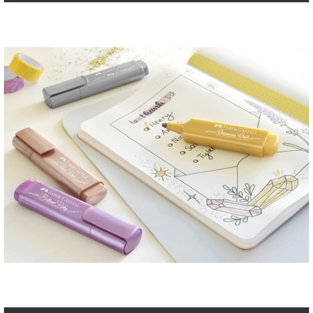

textliner highlighter 46 metallic faber castell satuan