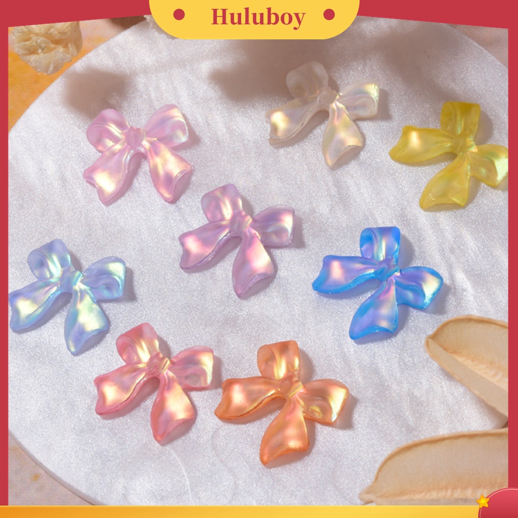 Huluboy Huluboy♡ 10pcs / Set Ornamen Pita Es Penetrasi Efek Aurora 3D Glitter Untuk Dekorasi Manicure Wanita